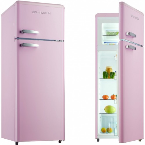 Retro Kühl-/Gefrierkombination pink