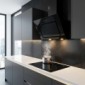 Schr&auml;ghaube Glas schwarz mit Randabsaugung Breite 90 cm [1/9]