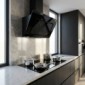 Schr&auml;ghaube Glas schwarz mit Randabsaugung Breite 90 cm [5/9]