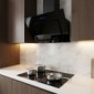 Schr&auml;ghaube Glas schwarz mit Randabsaugung Breite 90 cm [6/9]