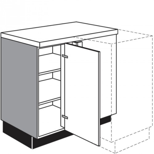 Küchen Eck-Unterschrank mit 1 Drehtür