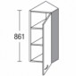 Diagonal-Hängeschrank mit 1 Drehtür [2/18]