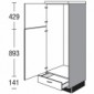 Highboardschrank für Einbaugeräte mit 2 Geräte-Drehtüren und 1 Schubkasten [2/21]