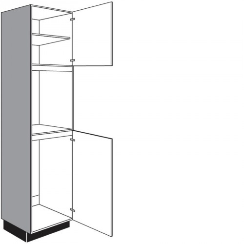 Hochschrank für Einbaugeräte mit 1 Drehtür und 1 Geräte-Drehtür