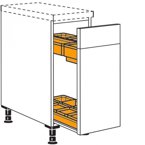 Unterschrank mit Apothekerauszug