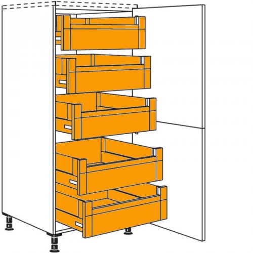 Highboard mit 1 verlaschte Tür