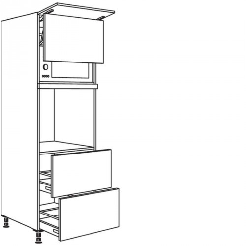 Hochschrank für Geräte-Umbauten, Backofen und Mikrowelle 590, 370 mm Nische