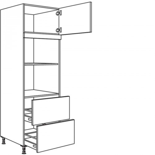 Hochschrank für Geräte-Umbauten, Mikrowelle und Dampfgarer