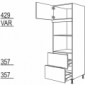 Hochschrank für Geräte-Umbauten, Mikrowelle und Dampfgarer [2/9]