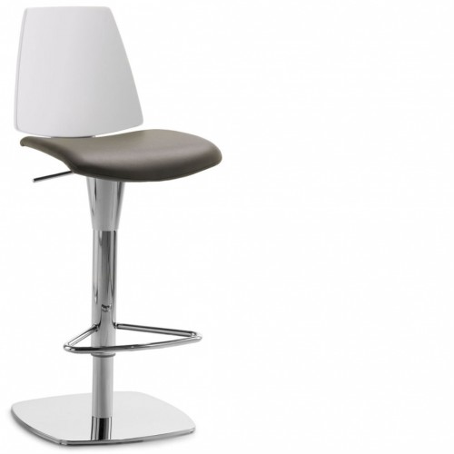 Bar und Tresenhocker mit Holzrücken und gepolstertem Sitz Inwerk Küchen 2 Stück Tresenhocker Metall / Gestell in Silber / Sitzhöhe 64 cm ...