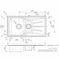 Einbauspüle mit Restebecken und Abtropffläche Diplomat 1.5 ECO [2/3]