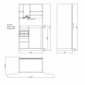 Büroküche Küchencenter mit Falttüren PKF 100 cm breit [9/12]