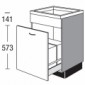 Spülen-Unterschrank mit 1 Auszug und Abfalleimern zur Mülltrennung [2/18]