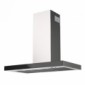 Wandhaube Edelstahl mit schwarzer Glasfront [5/7]
