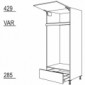 Hochschrank Geräte-Umbau Doppel-Backöfen 1298 mm Nische [2/9]