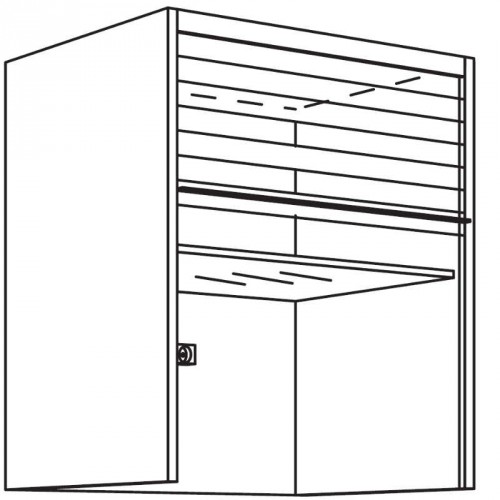 Aufsatzschrank Glas-Jalousie 754 mm