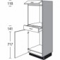 Highboard Geräteumbauschrank mit 1 Geräte-Drehtür [2/17]