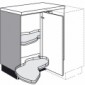 Maxi-Eckunterschrank mit 2 voll ausschwenkbare LeMans Drehböden [1/16]