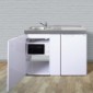 Miniküche 120 cm breit Metall mit Mikrowelle [2/13]