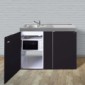 Miniküche 120 cm breit Metall mit Mikrowelle [8/13]