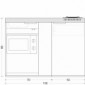 Minik&uuml;che 120 cm breit Metall mit Mikrowelle [8/11]