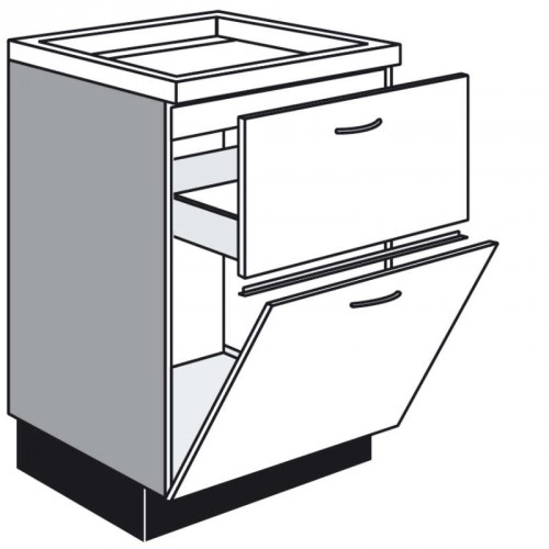 Kochstellenschrank mit 1 Schubkasten für Kompakt-Geschirrspüler