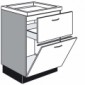 Kochstellenschrank mit 1 Schubkasten für Kompakt-Geschirrspüler [1/16]