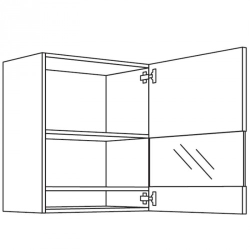 Glas-Wandschrank Boulevard mit 1 Segmentglastür