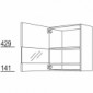 Glas-Wandschrank Boulevard mit 1 Segmentglastür [2/15]