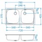 Einbau Doppelspüle Basic 160 Edelstahl oder Leinenstruktur [3/4]