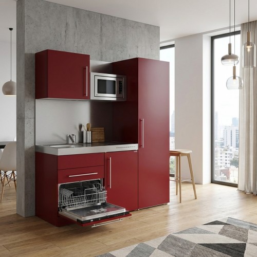 Premium Minik&uuml;che Metall 170 cm breit