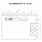 Basisküche Leerblock 270x150 cm Stellmass [4/4]