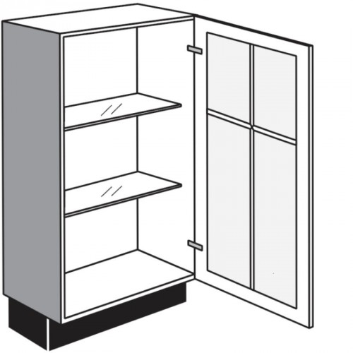 Maxi Vitrinen-Unterschrank mit 1 Rahmenglastür