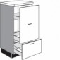 Highboard-Apothekerschrank für Vorräte 1 Auszug mit 2 Schubkästen und 1 Auszug [1/21]