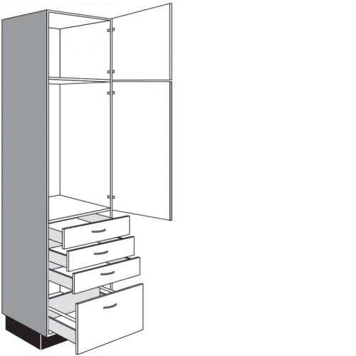 Seitenschrank für Geräte mit 1 Drehtür