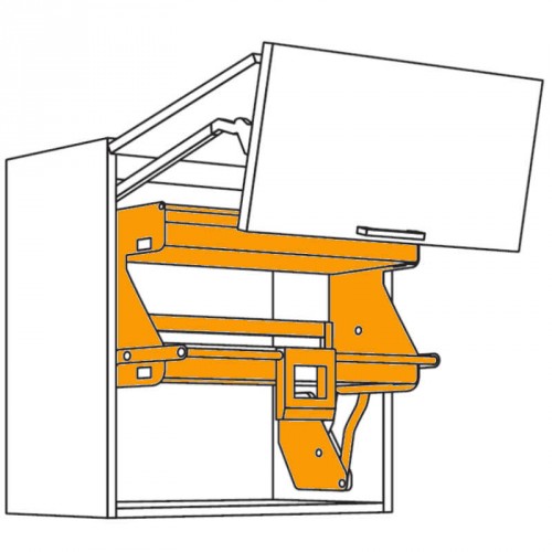 Wandschrank mit Falt-Lifttür und iMove