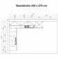 Blockküche ohne Elektrogeräte 250x270 cm Stellmass [6/6]
