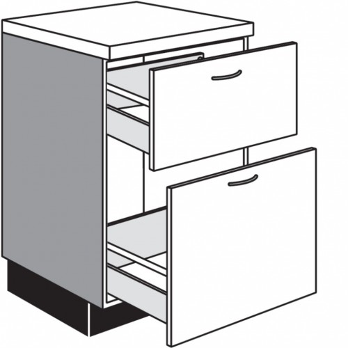 Unterschrank mit 2 Auszügen