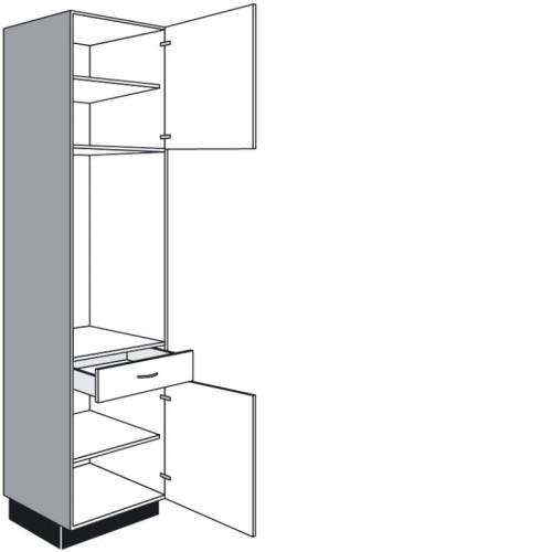Seitenschrank für Einbaugeräte mit 2 Drehtüren