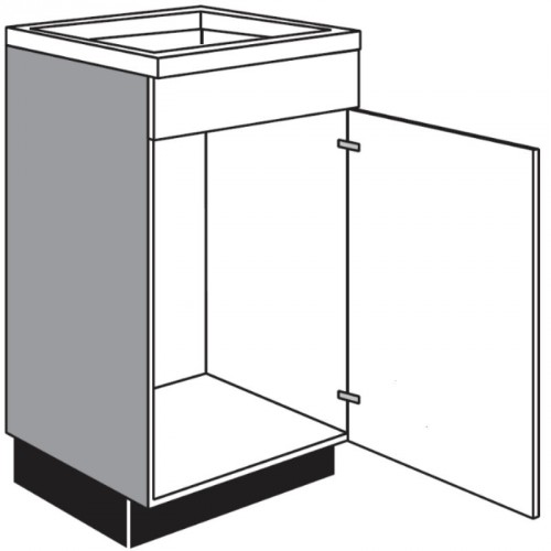 Maxi Spülen-Unterschrank mit 1 Drehtür und 1 feste Frontblende