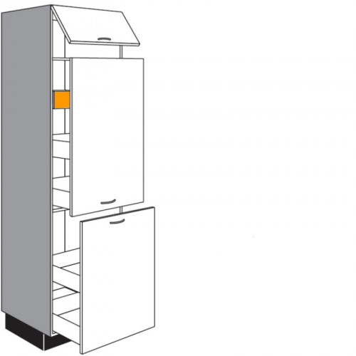 Seitenschrank für Vorräte mit 1 Klappe und 2 Auszüge