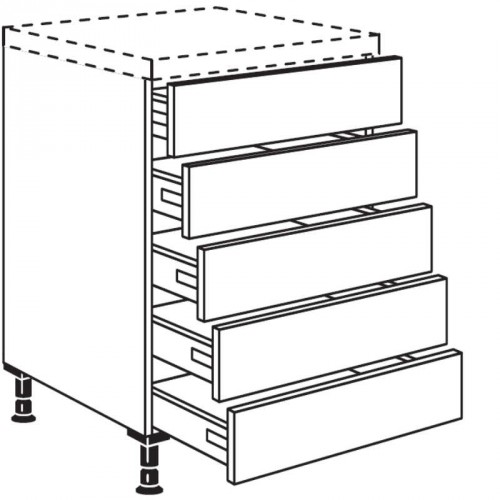 Unterschrank mit 5 Schubkästen