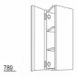 Wandschrank diagonal mit 2 Einlegeböden [2/13]