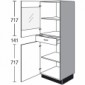 Highboard mit 1 Glasdrehtür 1 Schubkasten und 1 Drehtür [2/17]