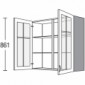 Hängeschrank mit 2 Sprossenglastüren [2/17]