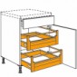 Unterschrank mit 1 Tür, 2 Innenschubkästen [1/12]