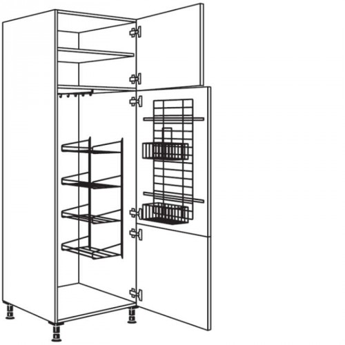 Besen-/Geräteschrank mit 1 verlaschte Tür