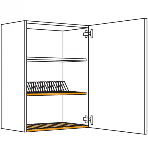 Wandschrank mit Abtropfgitter