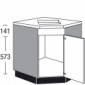 Spülen-Eck-Unterschrank mit 1 feste Blende [2/16]