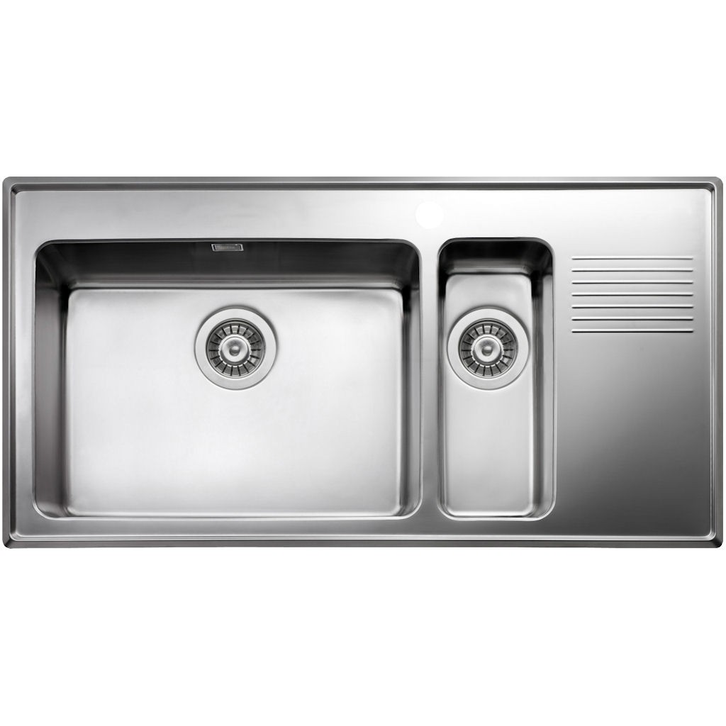 Spülbecken mit Restebecken & Abtropffläche